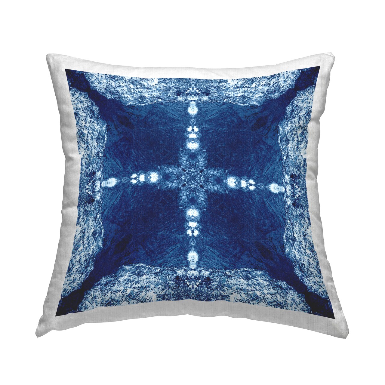 Elegant Mosaic Style Pattern Decorative Printed Throw Pillow Design by Elspeth Helen Meabank Perkin, 18 x 7 x 18